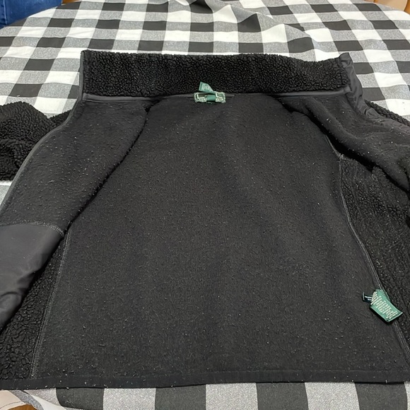 L-RL Lauren Active Ralph Lauren Deep Fleece Full Zip Jacket Size Large Black - Picture 5 of 9